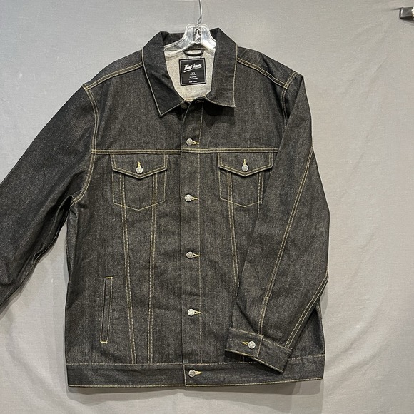 Trust Jeans Other - Denim Trucker Jacket Mens 4XL Blac Biker Grunge Trust Jeans Big & Tall Coat